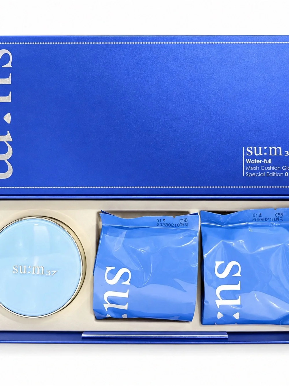 SU:M37 Water-full Mesh Cushion Glow 01 Light Beige 13g + 2 Refills Special Set